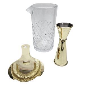 Cocktail Kingdom Double Side Jigger Strainer Yarai Style Mixing Glass Bar Tools